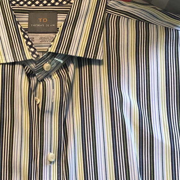 Thomas Dean Fancy Cuff button Down Dress shirt - Picture 2 of 3